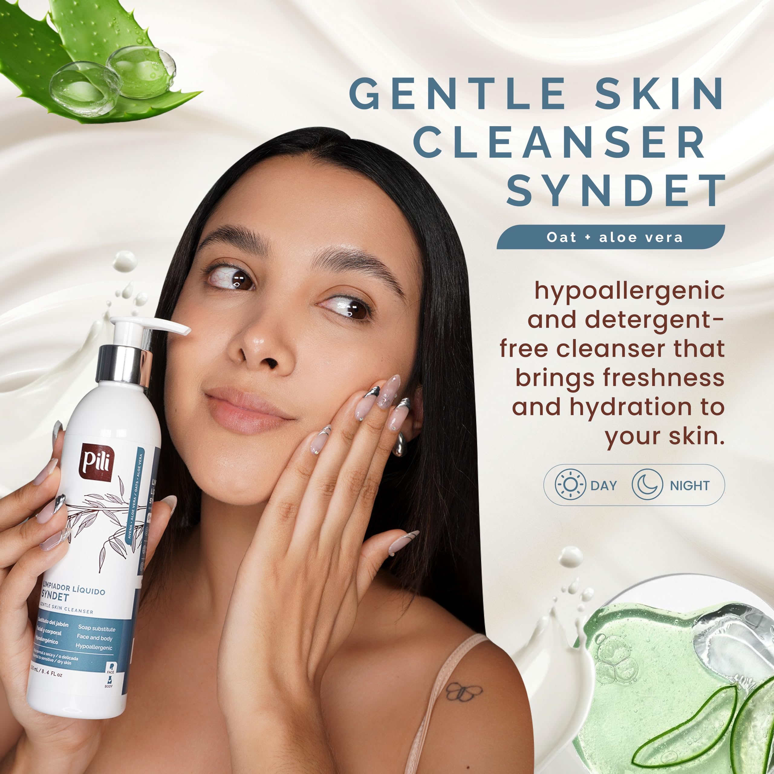 Pili Natural Syndet face-and-body-use indicates versatile cleansing for all