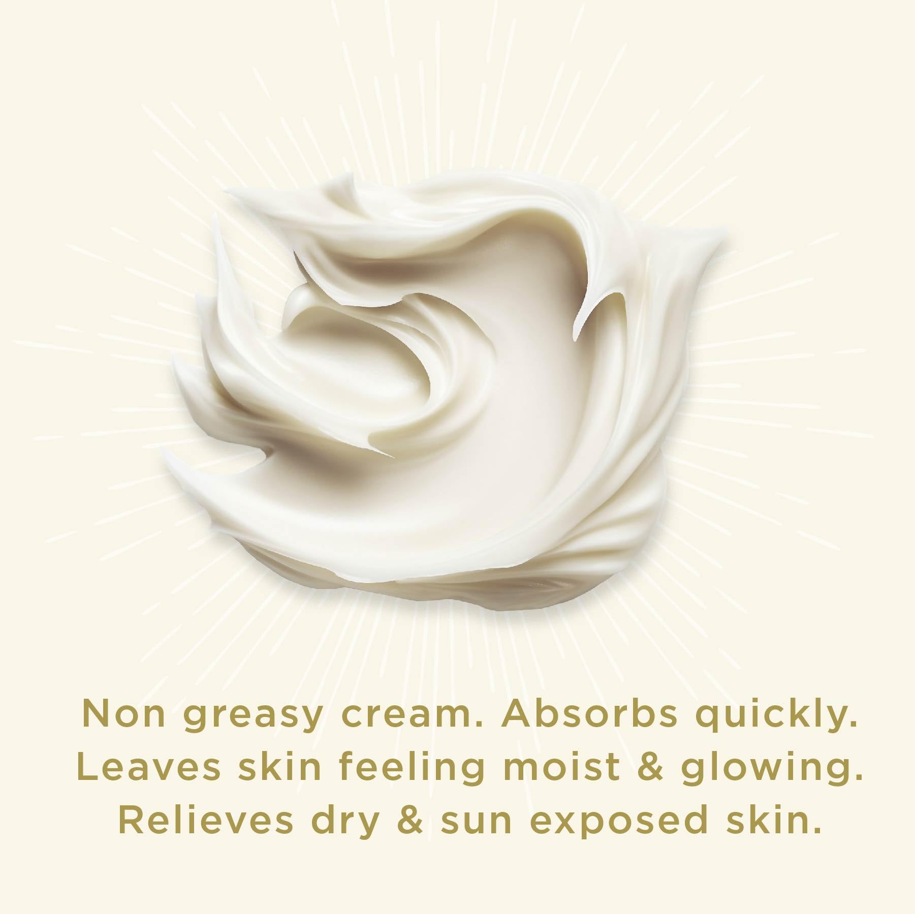 Pilotfish After Sun Body Butter spread demonstrates quick, non-greasy absorption on skin.