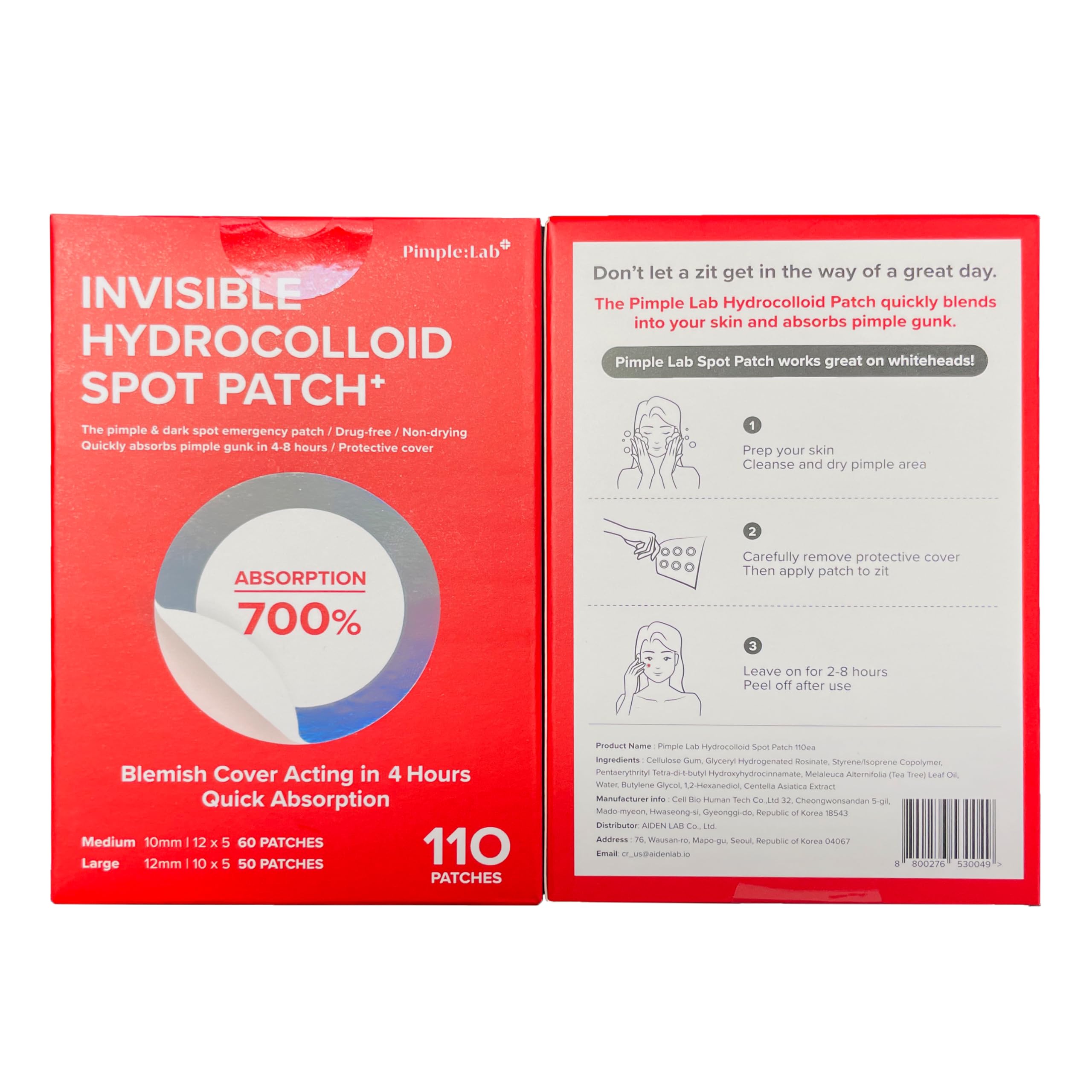 PIMPLE LAB patch works with makeup for a seamless daytime look.