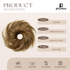 PineHalo elastic-core ponytail secures a quick, reliable updo.