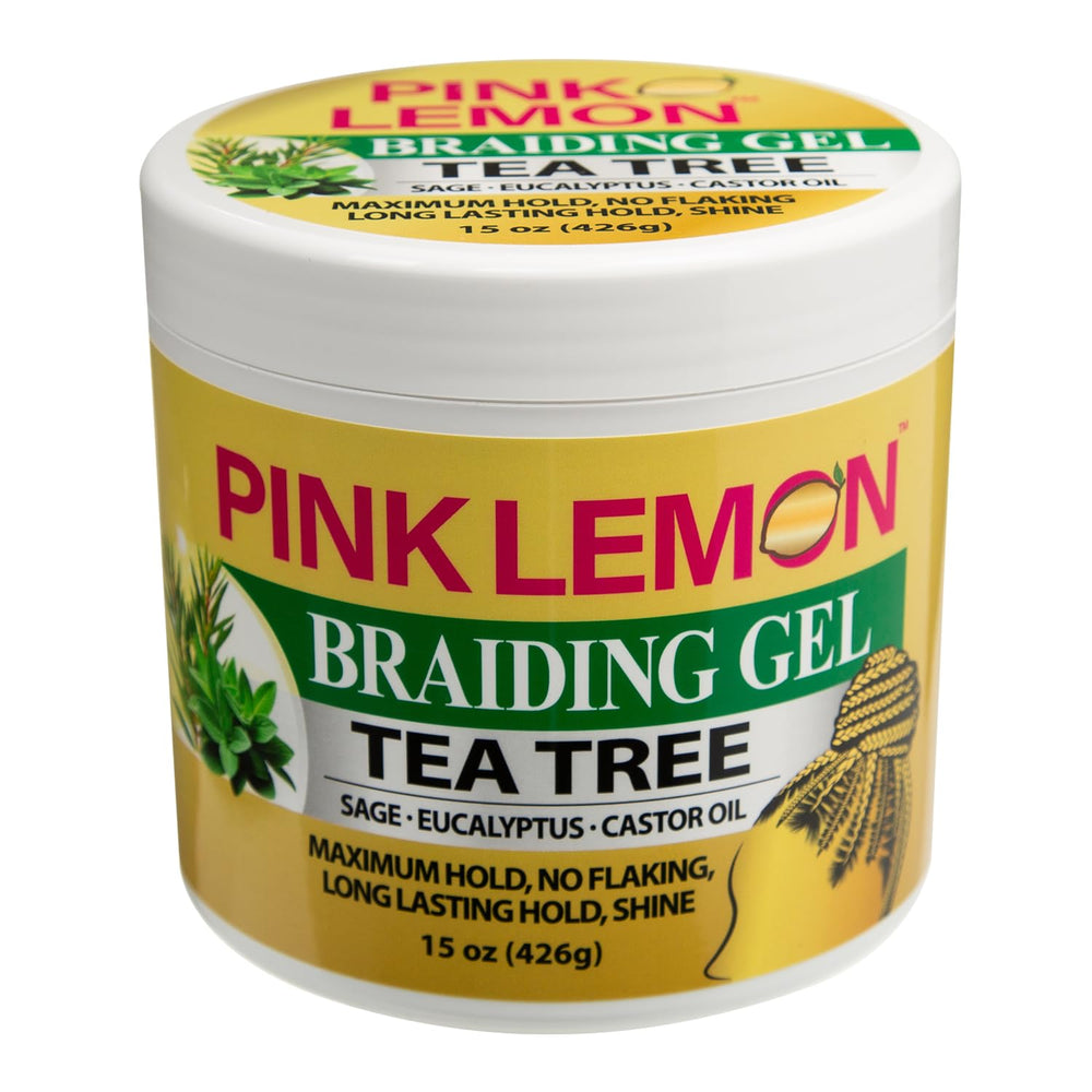 PINK LEMON Braiding Gel used on micro, inter, dread, and faux braids