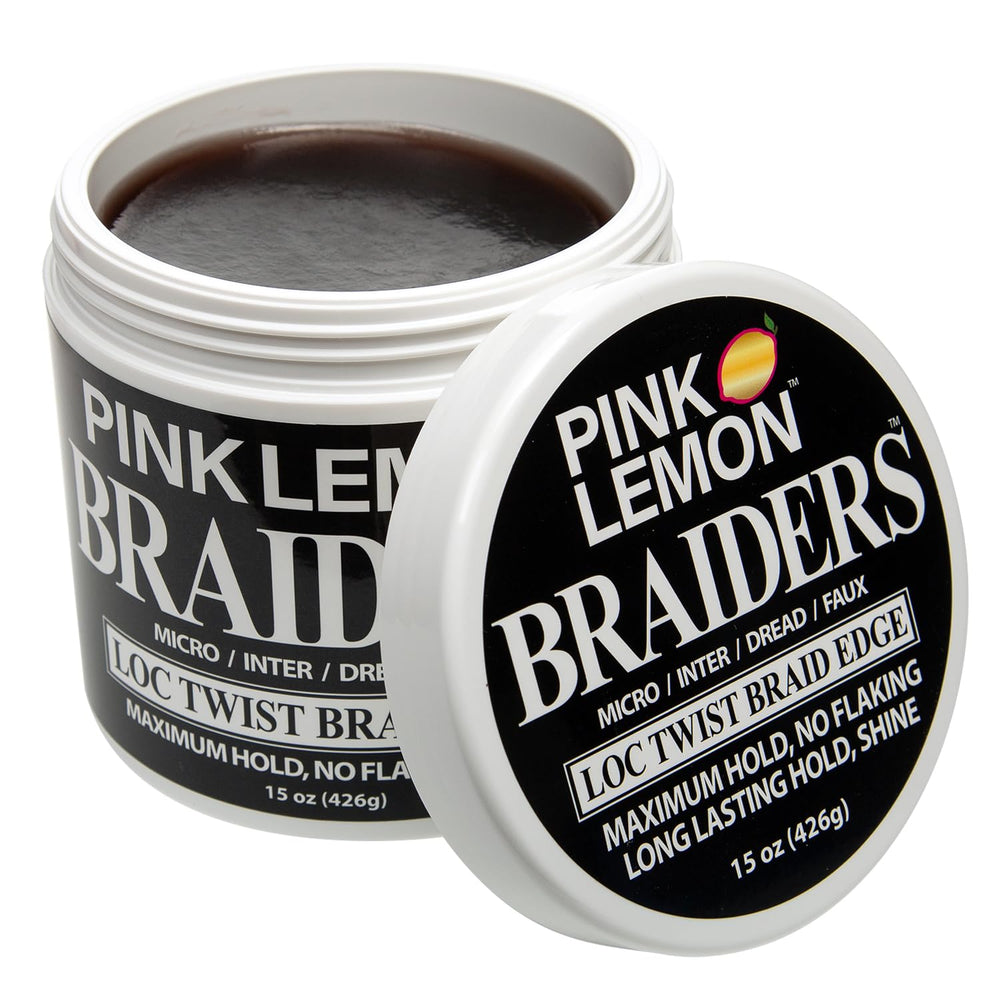 PINK LEMON Braiding Gel no-flake formula keeps roots clean