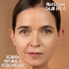 Swatch on skin demonstrates natural finish and seamless blend with hydration.