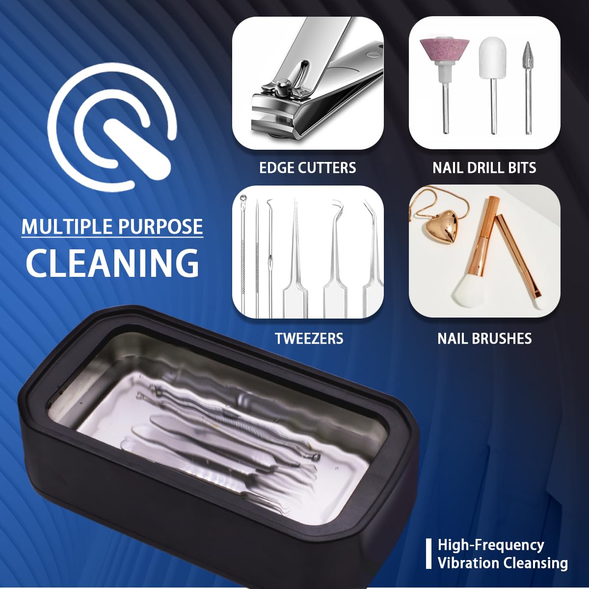 Pinkiou 48kHz drill bits cleaner offers deep, gentle cleansing.