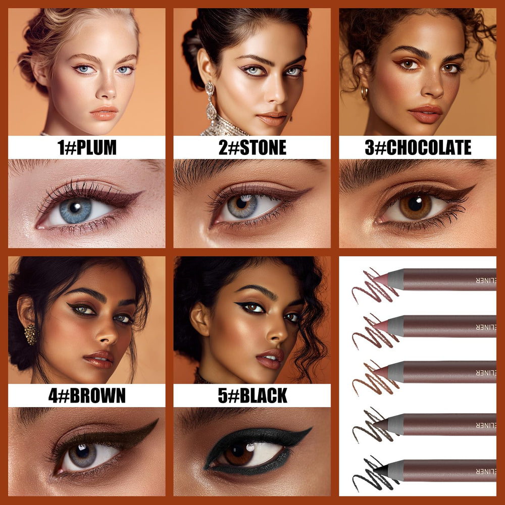 Pinkiou stone eyeliner pencil closeup displays smooth texture for effortless glide.