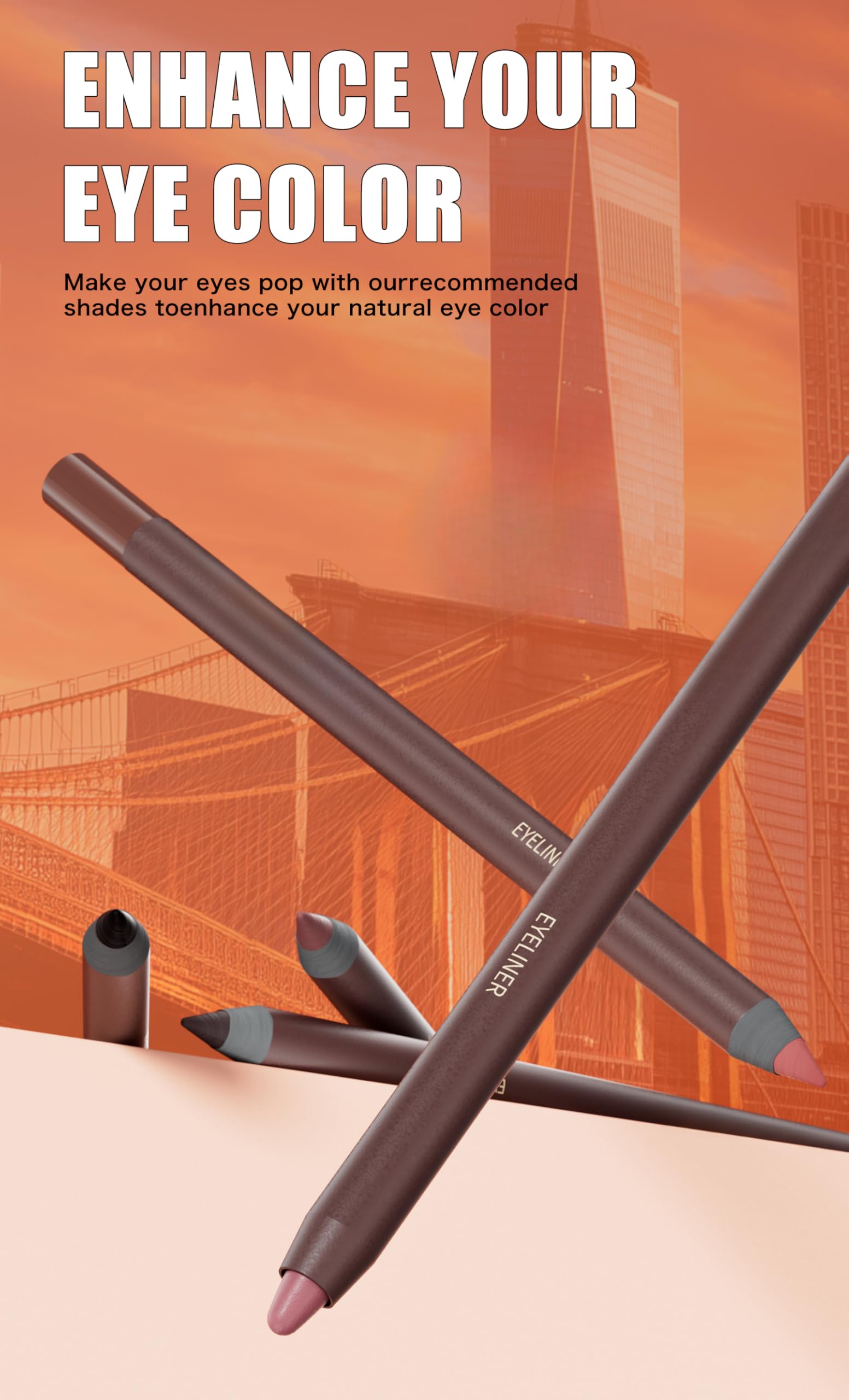 Pinkiou versatile-use image shows multi-purpose pencil for brows, lips, and lids.