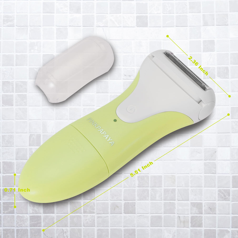 PinkPapaya compact grip shaver with non-slip handle for comfortable use.