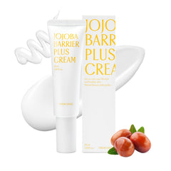 PINKWONDER Jojoba Barrier Plus Cream jar closeup showing rich texture for dry skin.