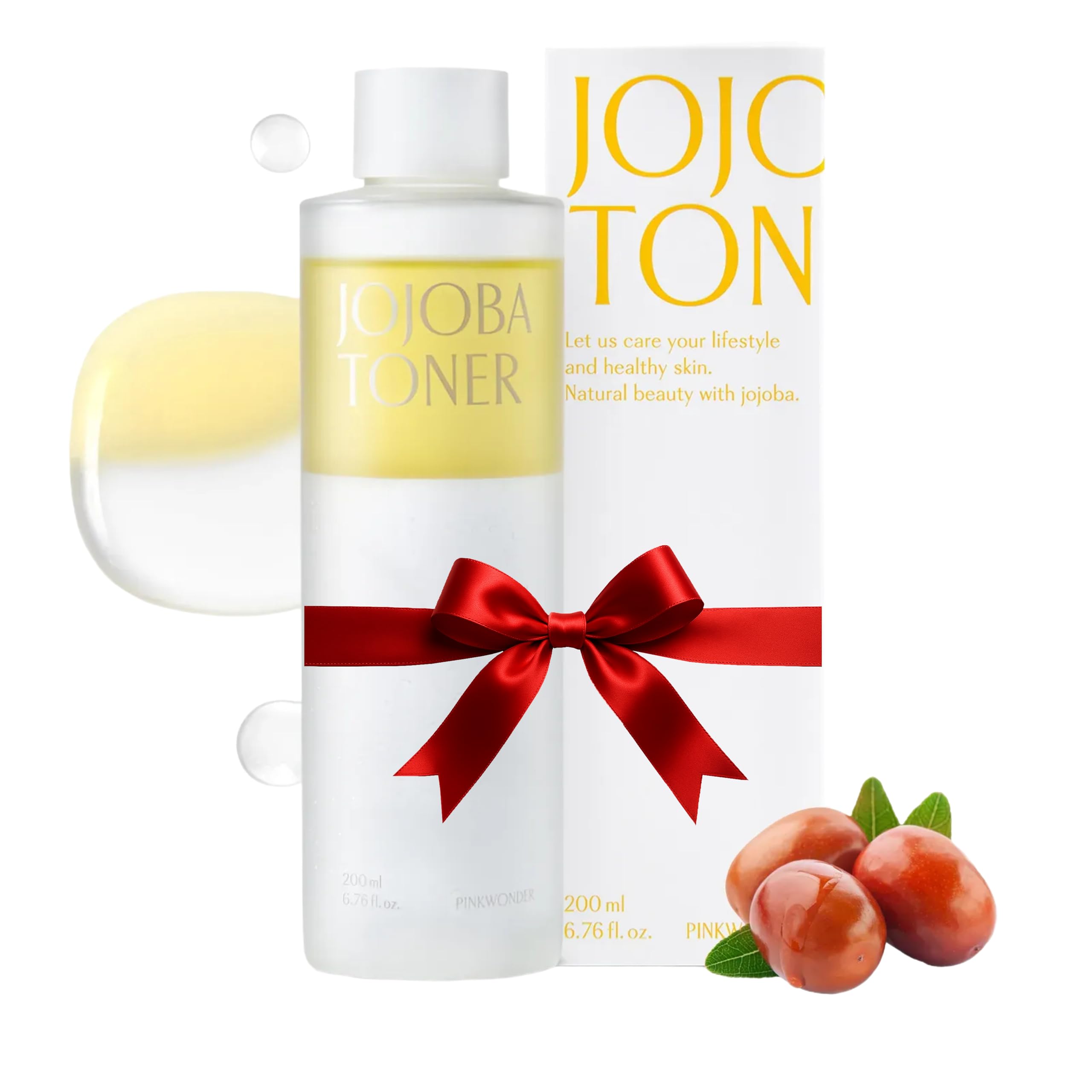 PINKWONDER Jojoba Oil Toner bottle close-up for hydrated skin