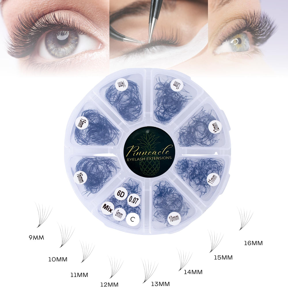 Pinneacle 0.07 thickness premade fans for clean, precise application.