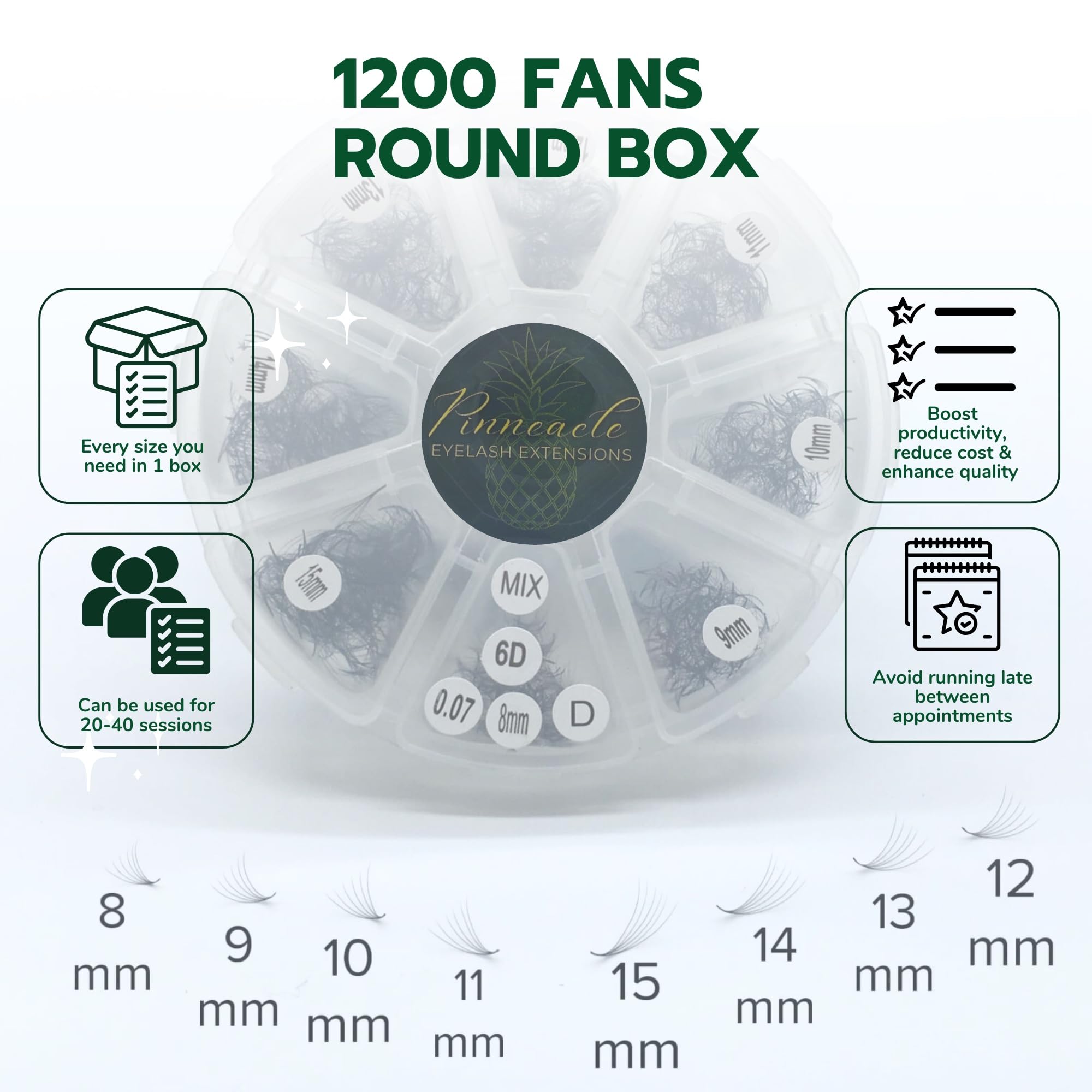 Pinneacle premade fans suit beginners through pros for consistent results