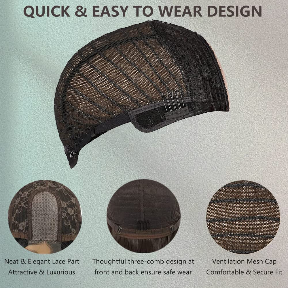 Piolamdo included wig caps for easy styling