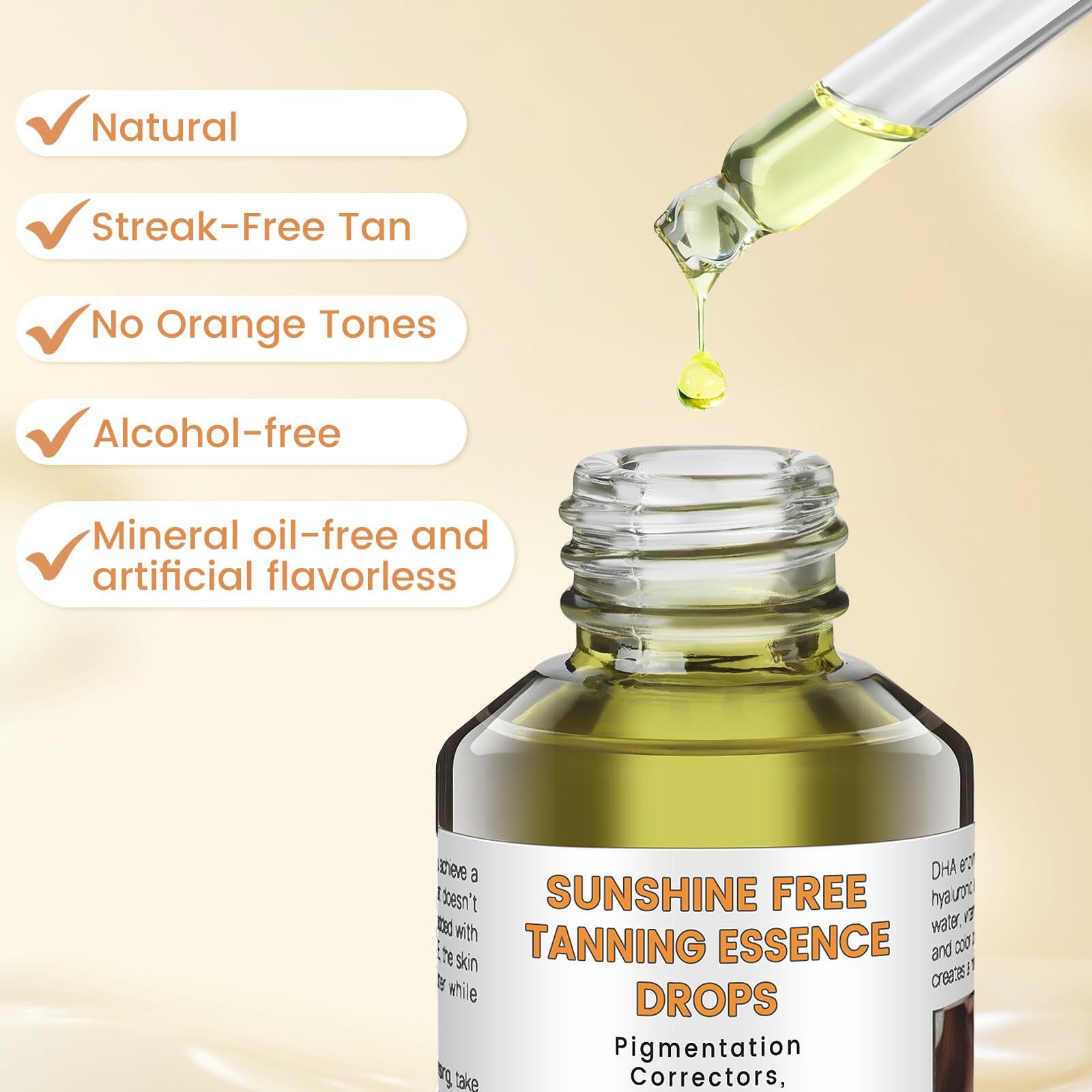 PIPIGE Sunless Tanning Drops being mixed into moisturizer for streak-free, customizable tan.