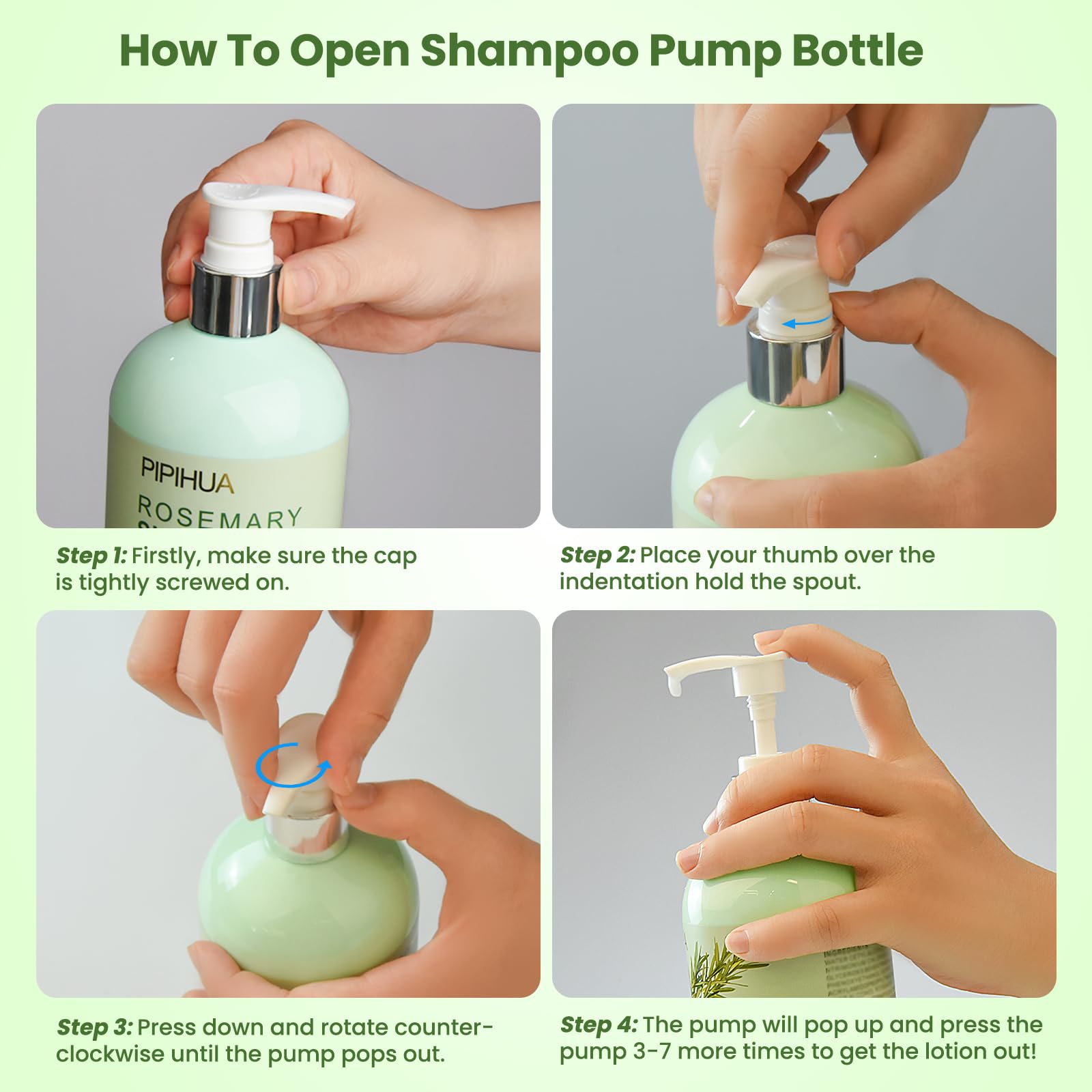 PIPIHUA Rosemary Shampoo biotin boost supports nourishment from root to tip