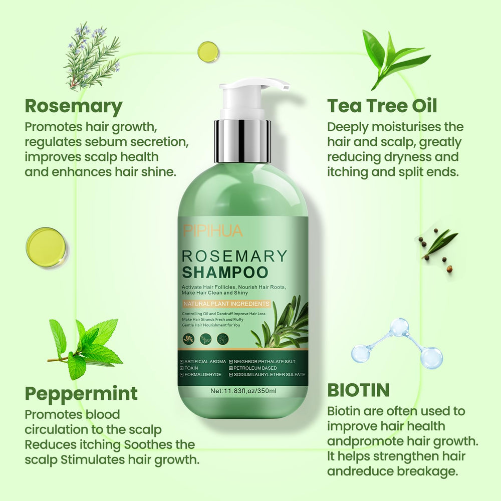 PIPIHUA Rosemary Shampoo dry scalp relief shown during routine use
