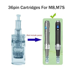 PIPM 10-piece replacement cartridges with 36-pin 0.25mm for home skincare.