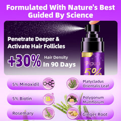 Pipuxi biotin rosemary serum bottle highlights nourishing formulation for roots.