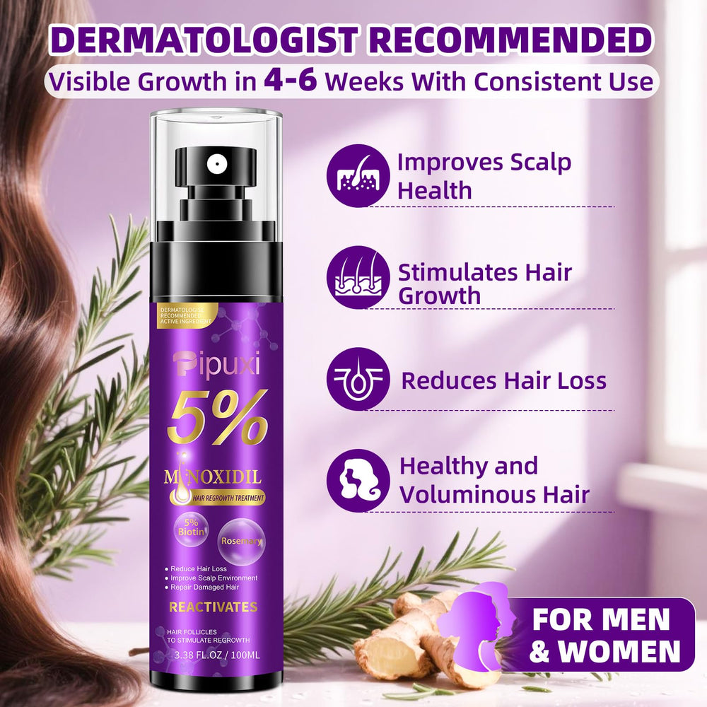 Pipuxi lightweight non-greasy formula quickly absorbs into the scalp.