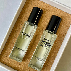 PIRETTE mini fragrance roll-on Beach scent close-up highlighting tropical notes.