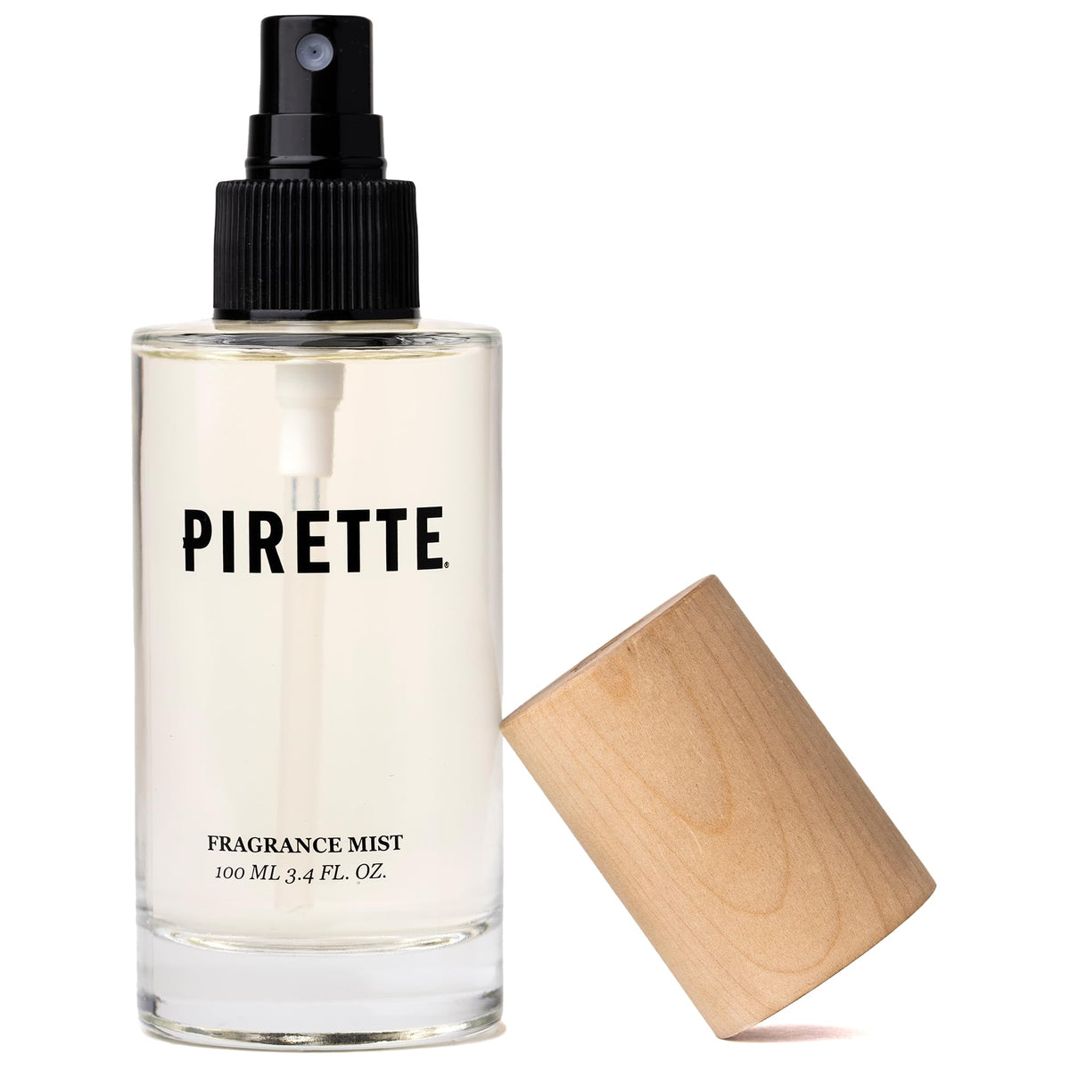 PIRETTE Fragrance Mist bottle closeup, fresh coconut notes for everyday refresh.