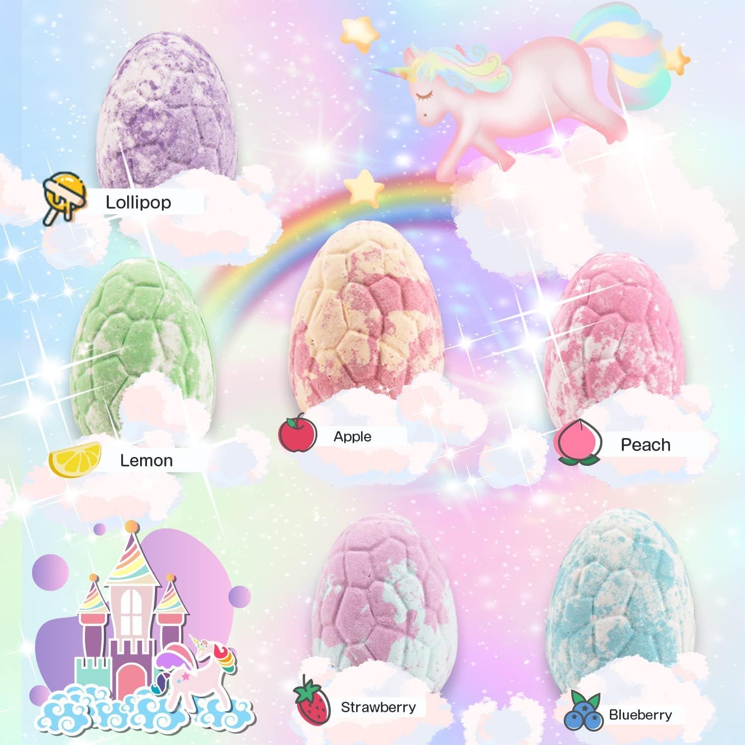 Piroo Bubble Bath Bombs with fragrances color water and fill bath time with scent.