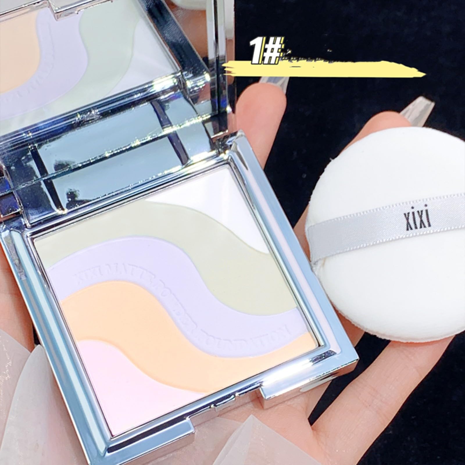 PIWINE color-correcting shades palette neutralizes redness and brightens dull areas.