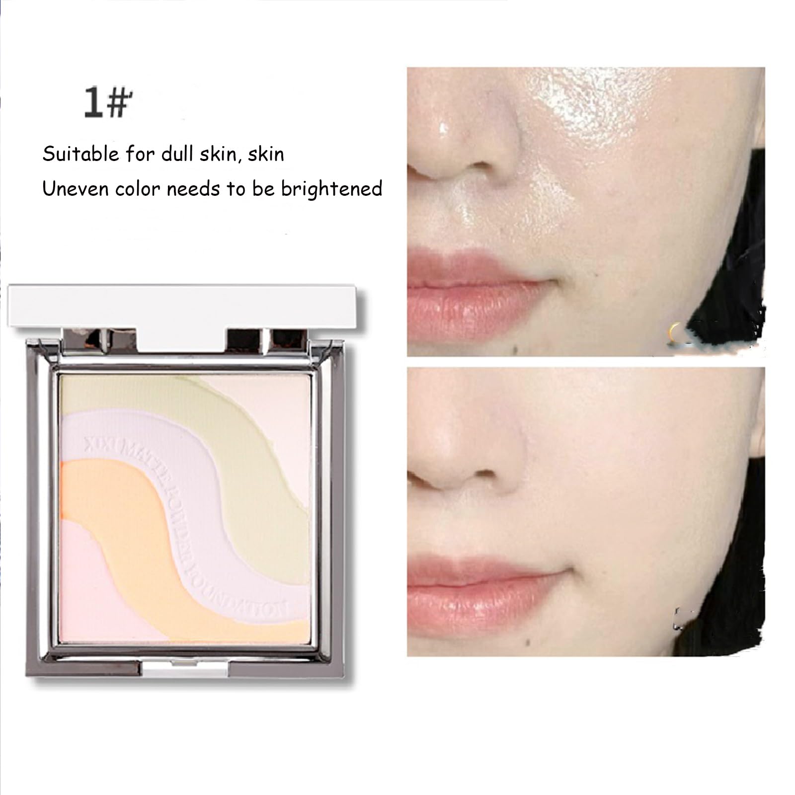 PIWINE oil-control powder minimizes shine for a long-lasting complexion.