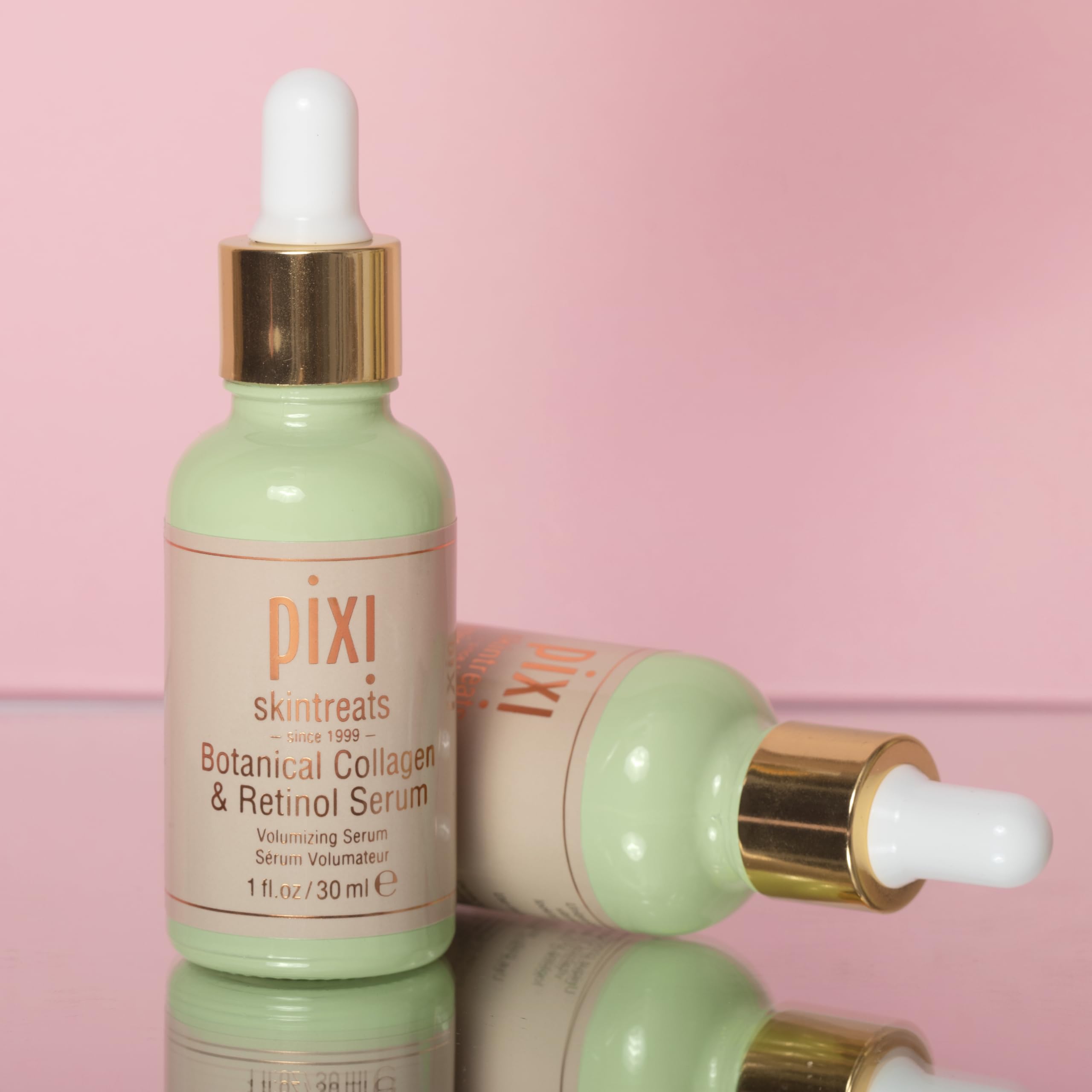 Pixi Beauty ingredients chart showing Acacia Collagen and Retinol benefits.