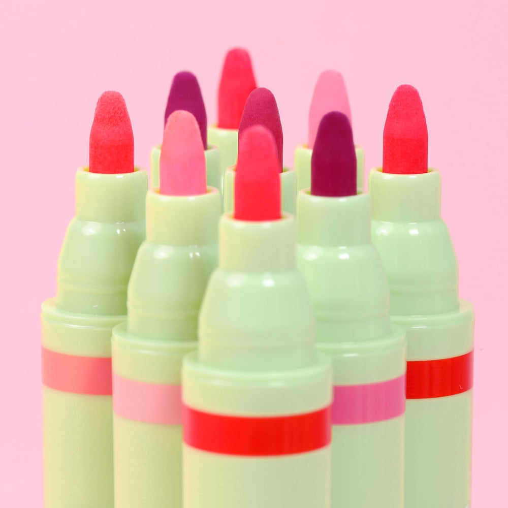 Pixi LipBlush sheer peachy-pink tint on lips showcasing natural color