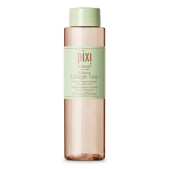 Pixi Botanical Collagen Tonic bottle close-up showing a hydrating formula for radiant skin.