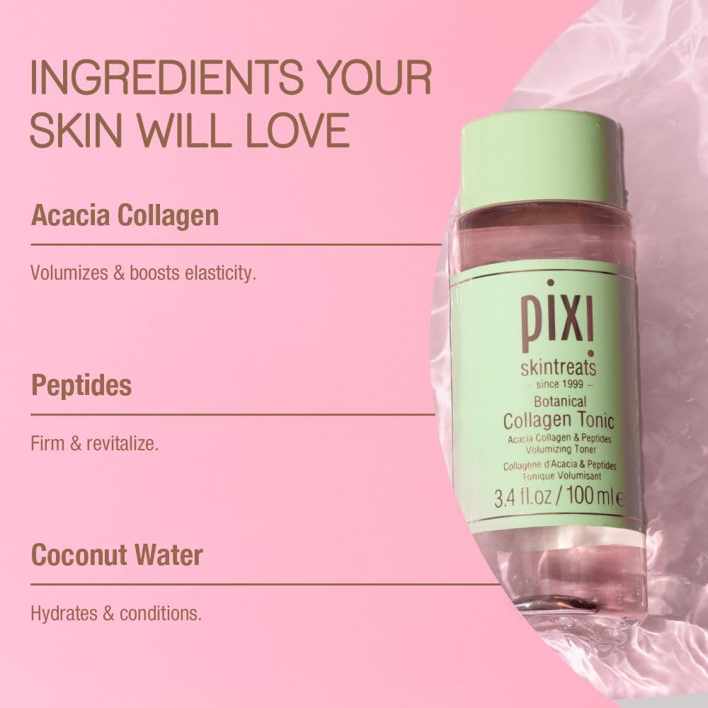 Pixi Botanical Collagen Tonic ready for serum to boost routine.