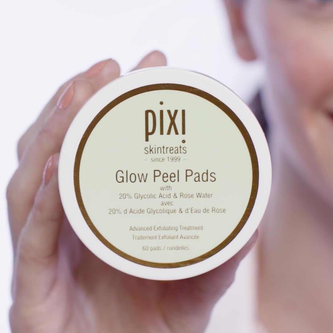 Pixi Glow Peel Pads rose water and arginine ingredients focus
