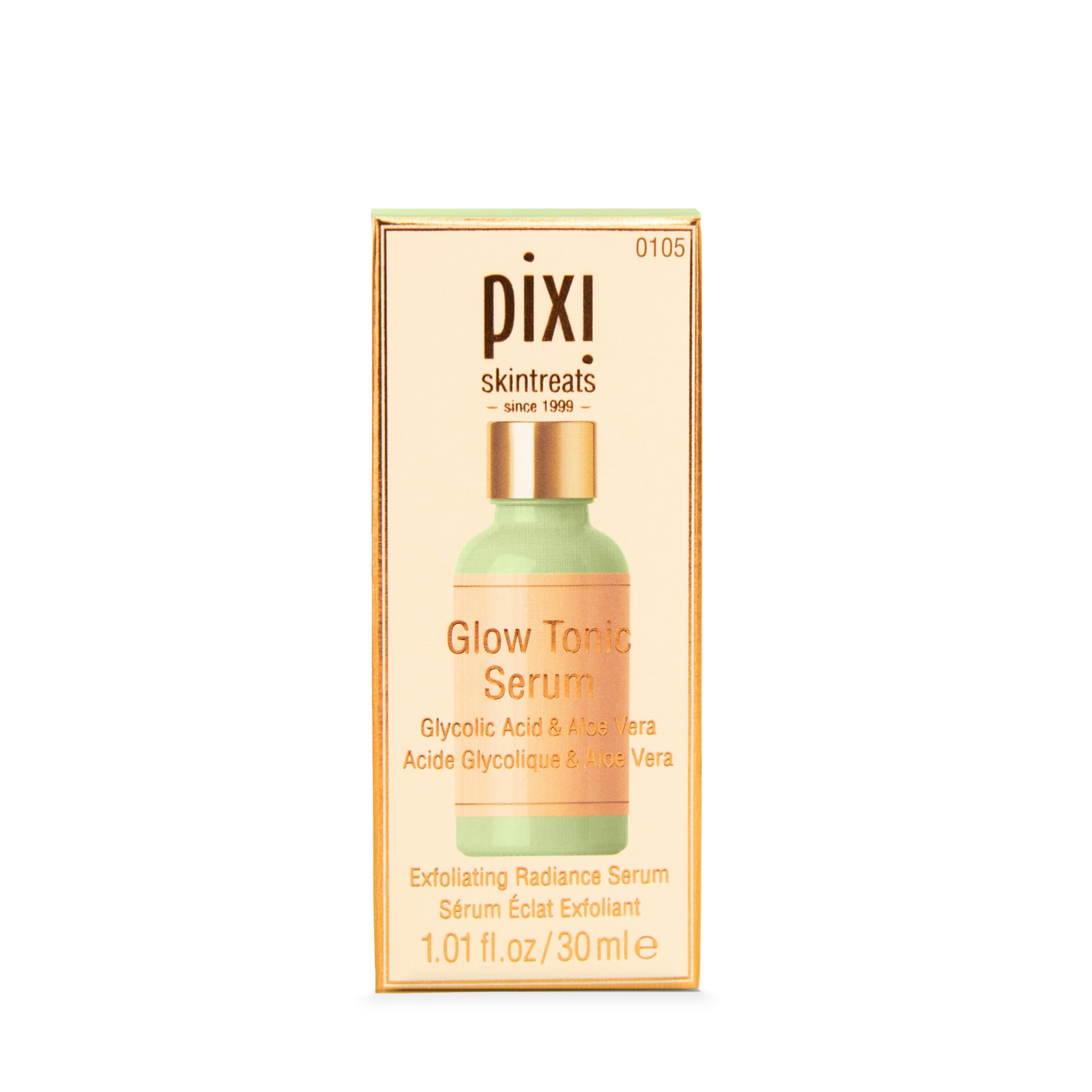 Hands massaging Pixi Glow Tonic Serum using two to three drops for radiant balance