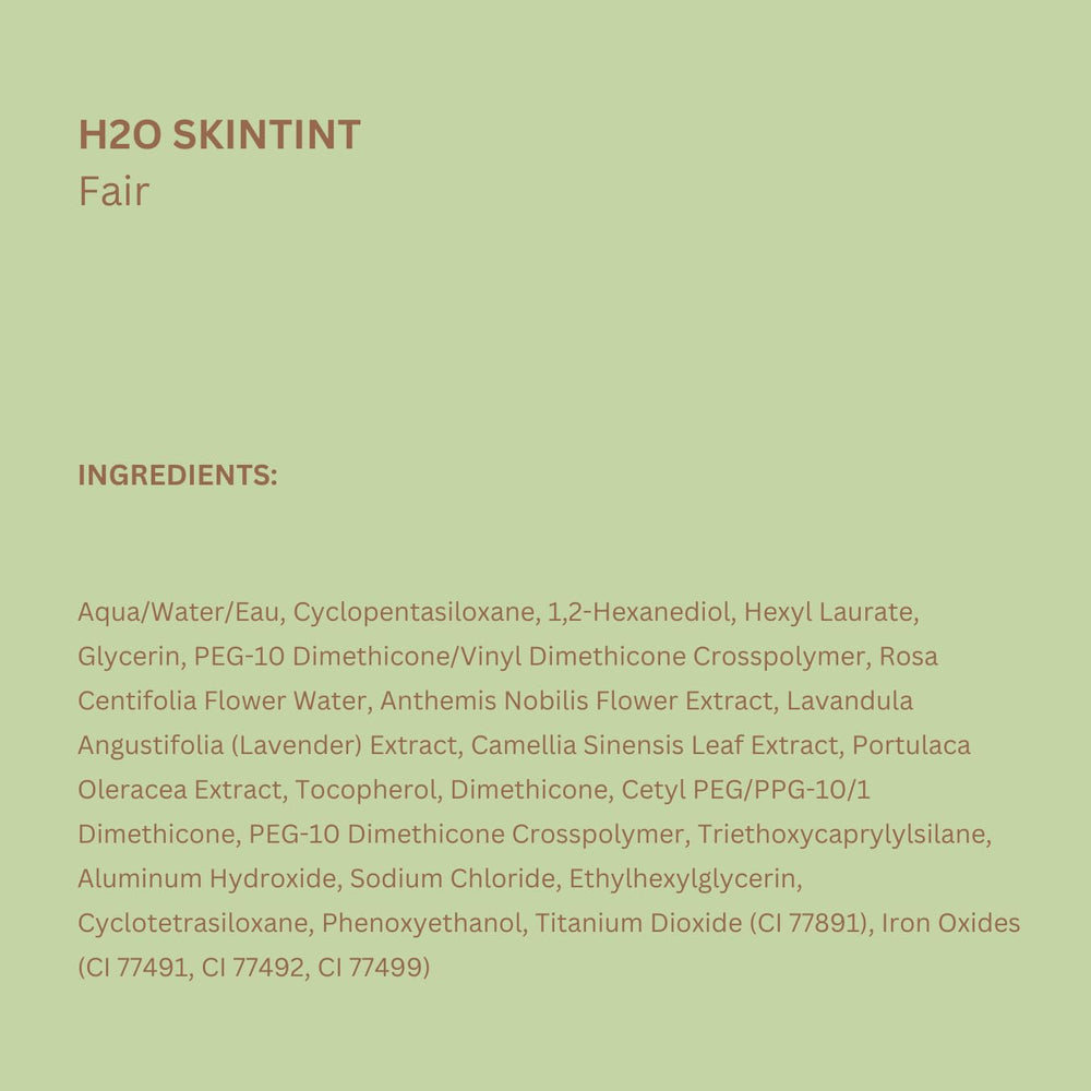 Pixi H2O SkinTint fair shade swatches on arm show balance