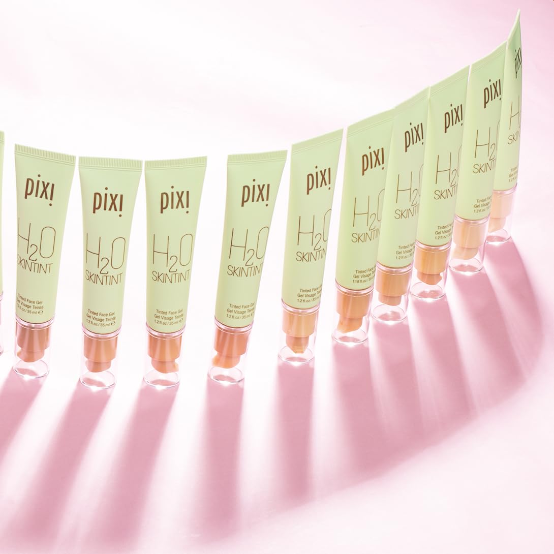 Pixi H2O SkinTint soft-matte finish on skin for lasting wear.