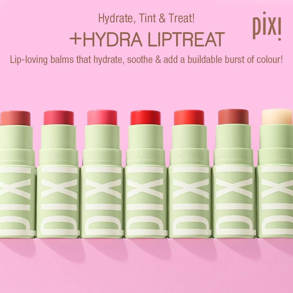 Pixi Hydra LipTreat Rosette close-up reveals creamy rose tint.