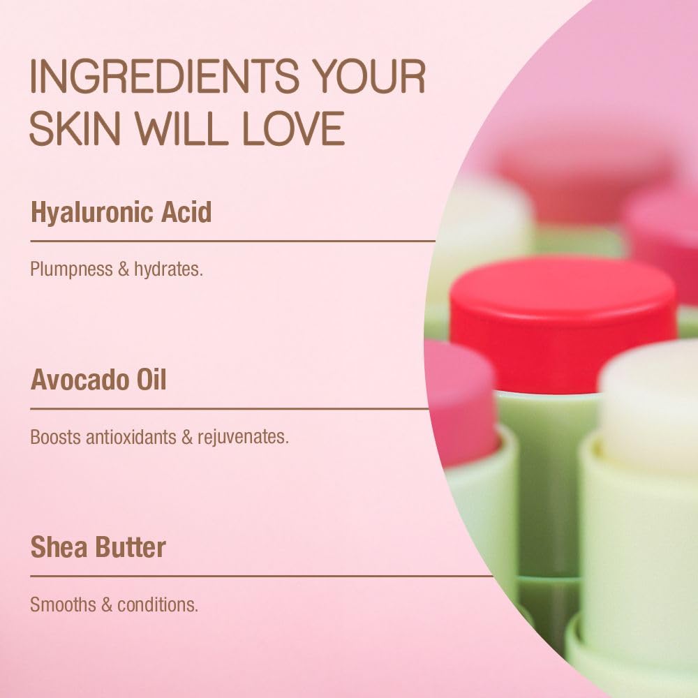 Pixi Hydra LipTreat Rosette on lips with subtle glossy finish.