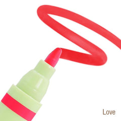 Pixi LipBlush Love swatches on arm displaying sheer red versatility