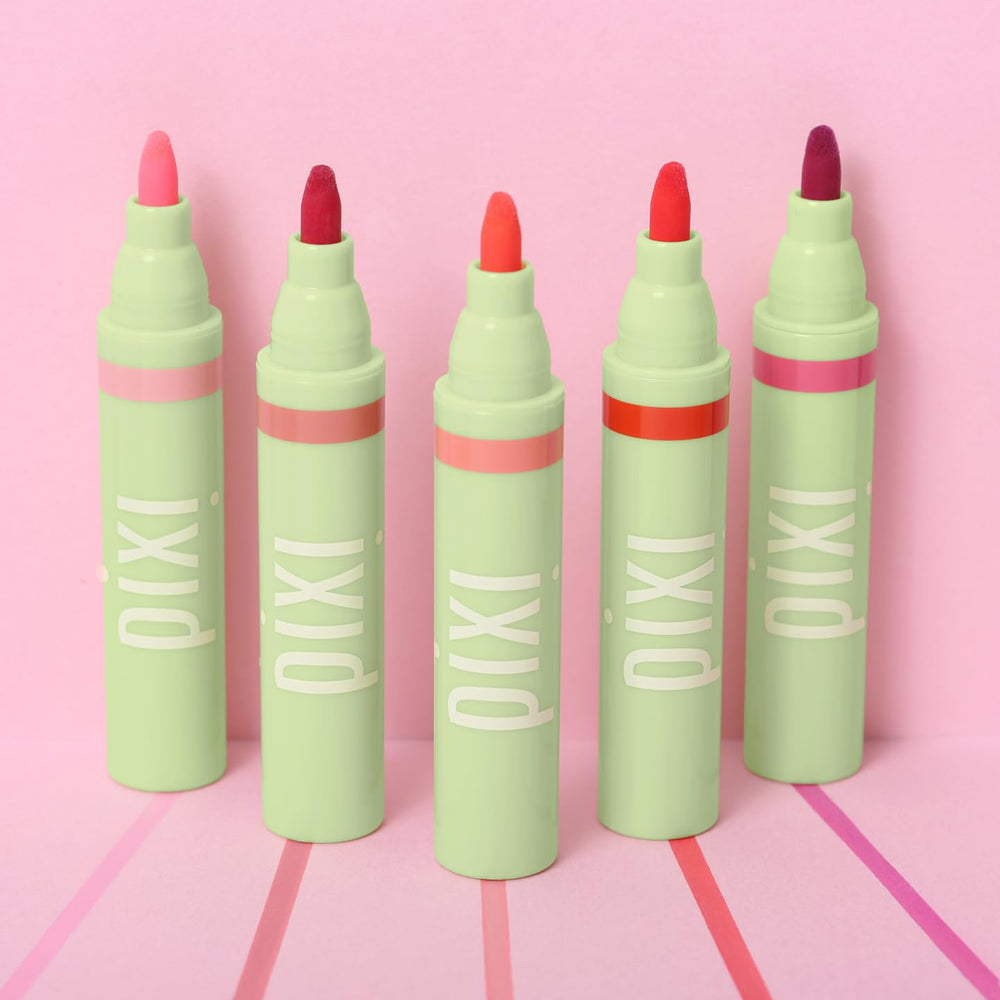 Lip application on the go with Pixi LipBlush Purity.