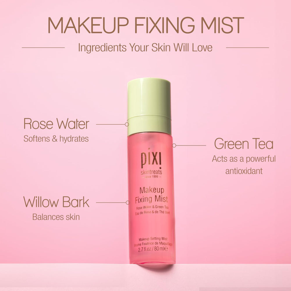 Pixi Makeup Fixing Mist rose-water infusion close-up promotes hydration
