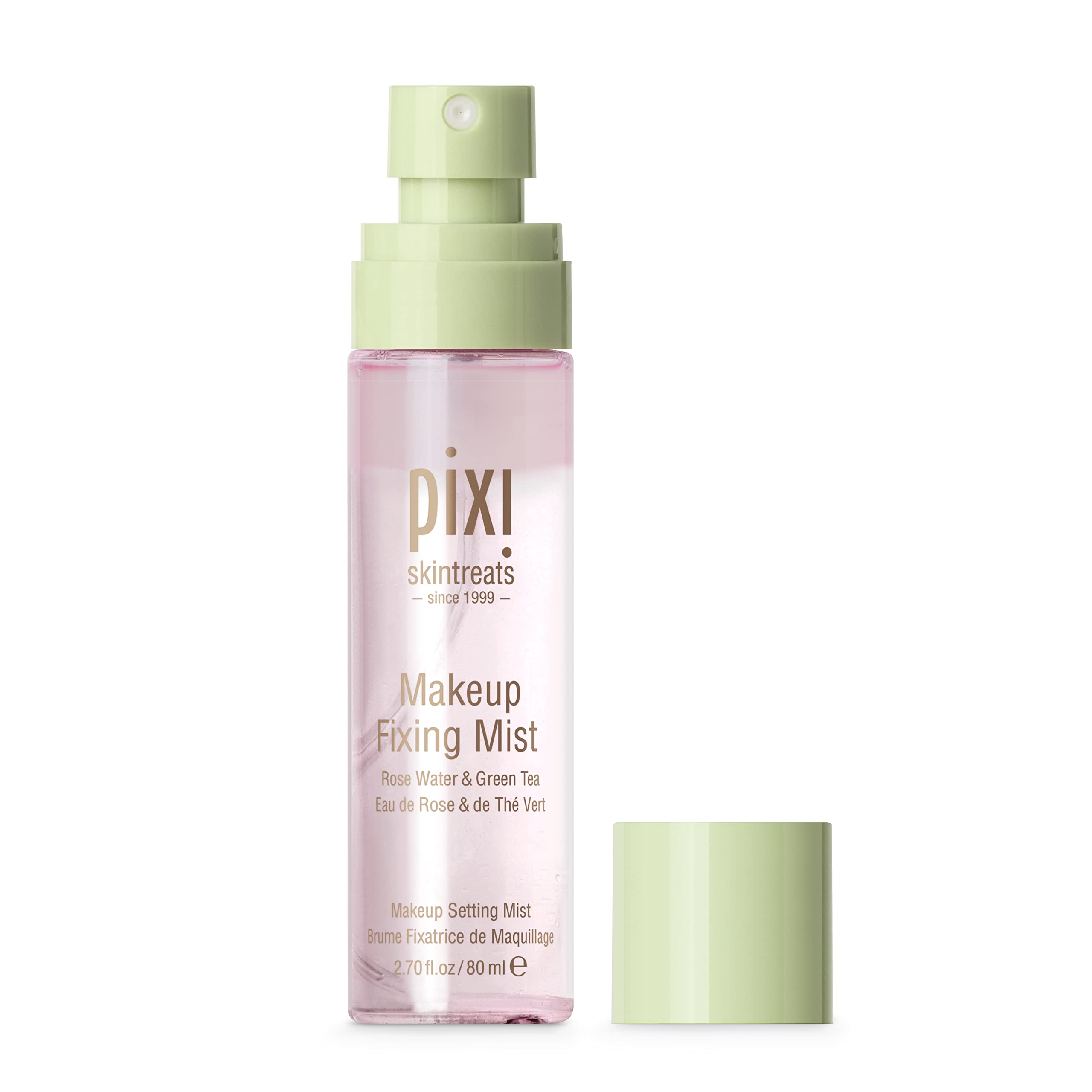 Pixi Makeup Fixing Mist vanity display with bottle ready for use