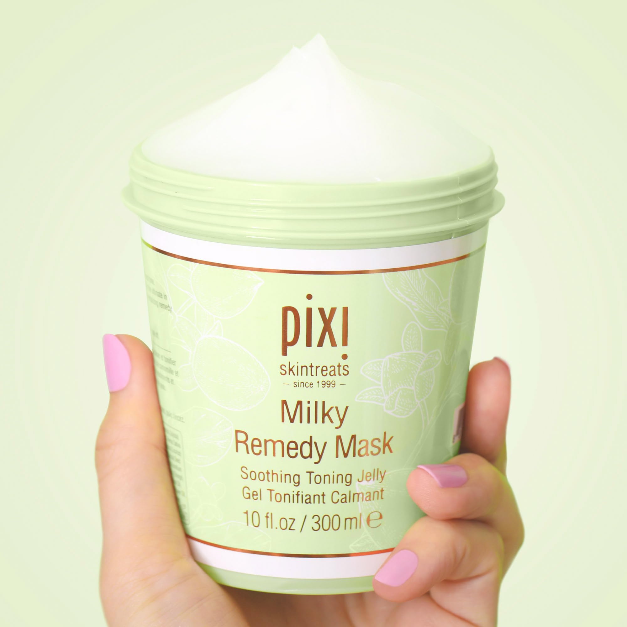 Pixi Milky Remedy Mask front jar showing creamy texture for calm skin