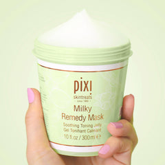 Pixi Milky Remedy Mask front jar showing creamy texture for calm skin