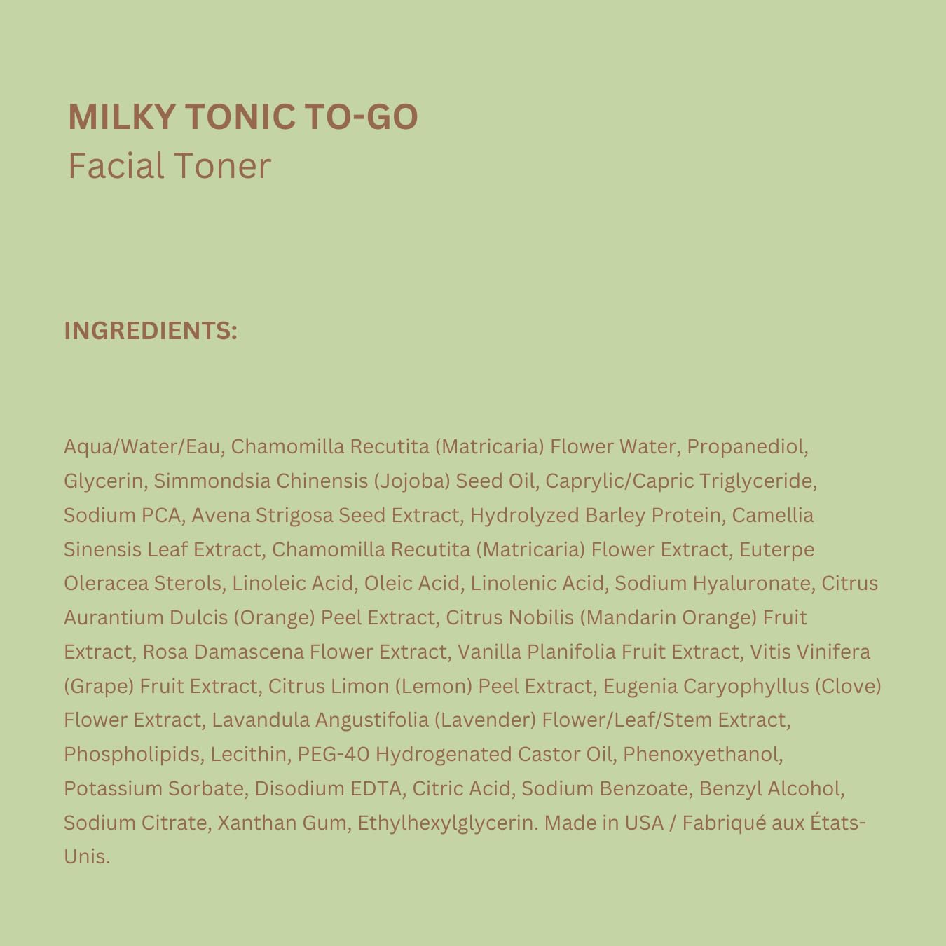 Pixi Milky Tonic to-Go pack with 60 pads for convenient daily nourishment.