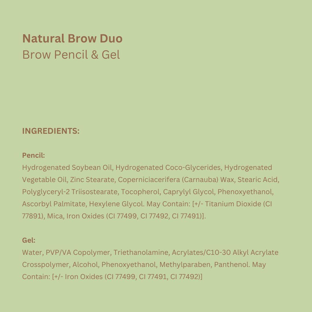 Pixi Natural Brow Duo close-up demonstrates soft, controlled brow shaping.