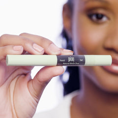 Pixi Natural Brow Duo angled-pencil closeup enables natural-looking strokes.