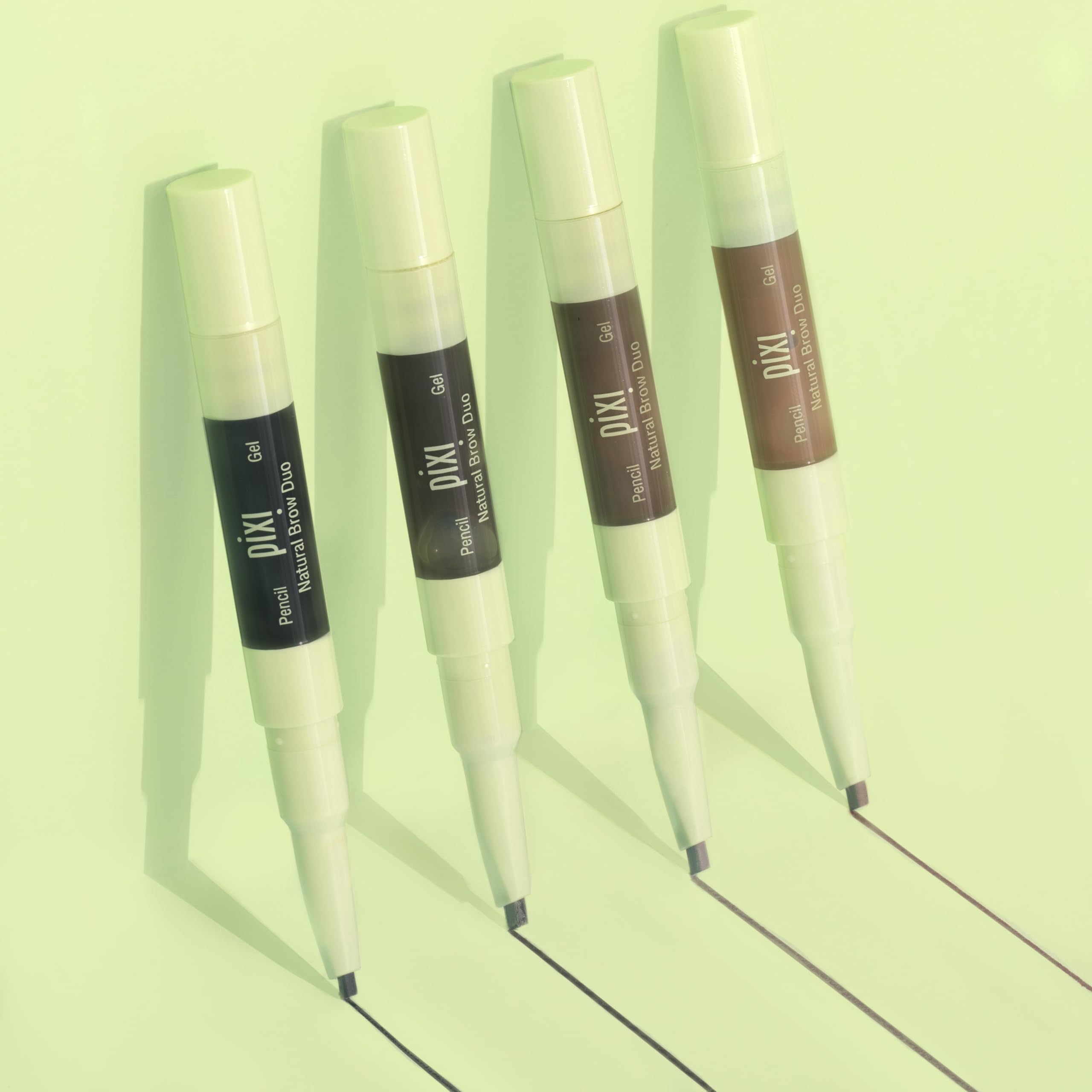 Pixi Natural Brow Duo gel swatch shows tinted hold for brows.