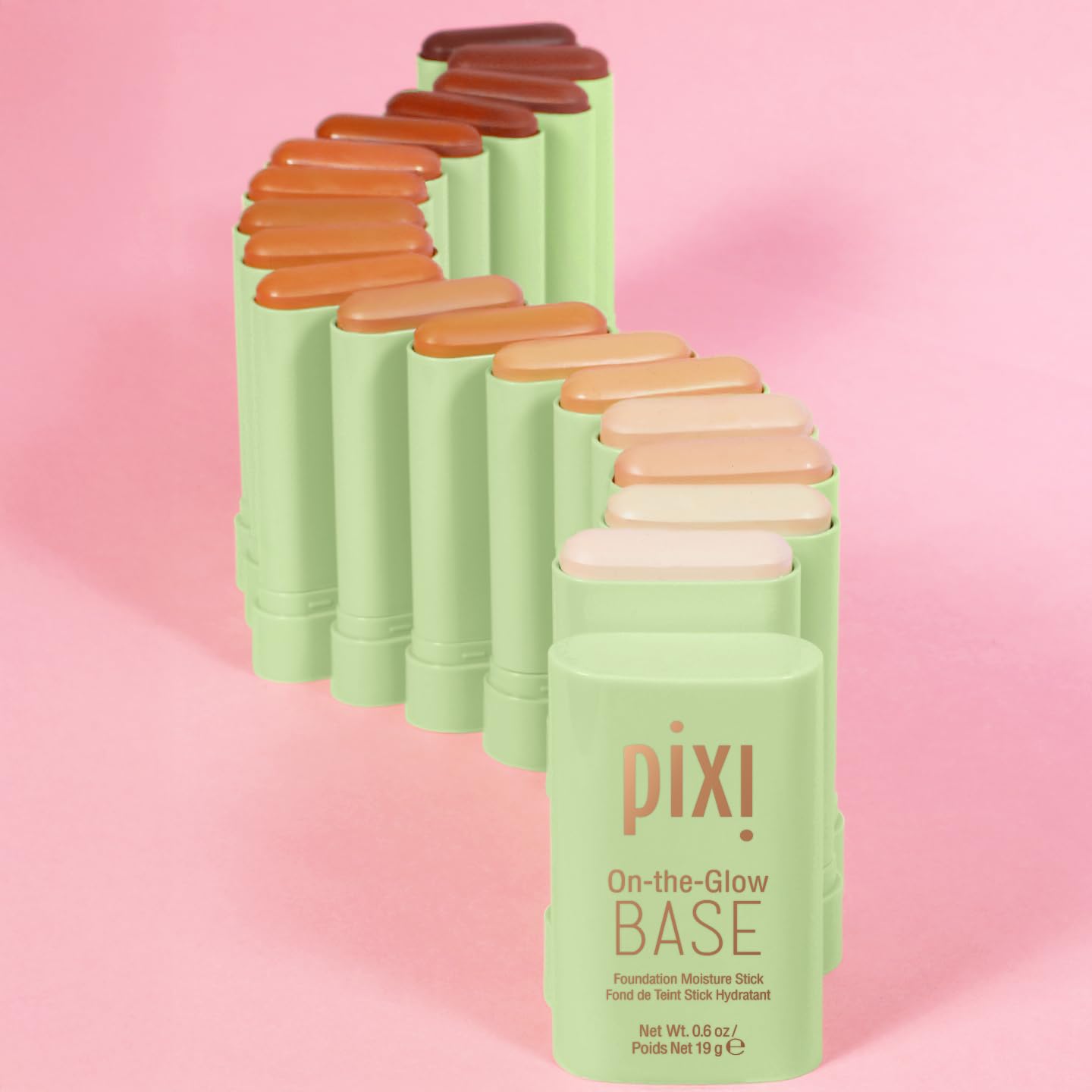 Pixi On-the-Glow Base close-up glow finish on skin