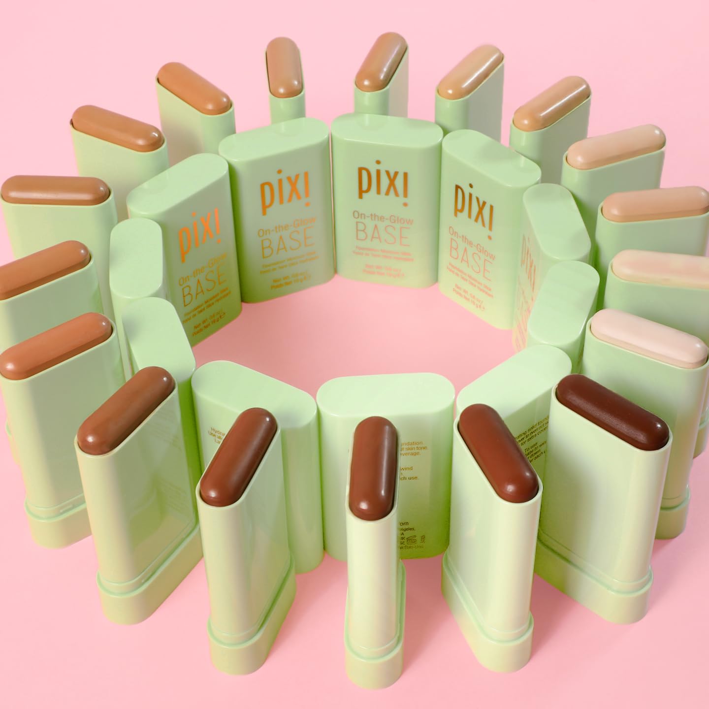Pixi On-the-Glow Base 18-shade range provides versatile options