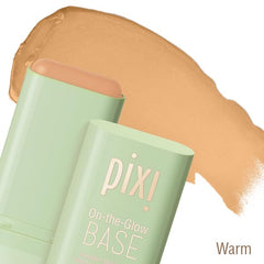 Pixi On-the-Glow Base texture close-up showing buildable coverage.